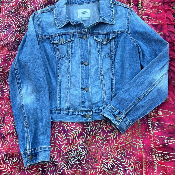 Old Navy Distressed Blue Denim Jean Jacket - Picture 11 of 11